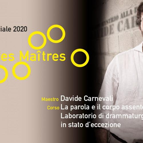Ecole des Maîtres 2020 : l'edizione speciale condotta da Davide Carnevali per la prima volta 
