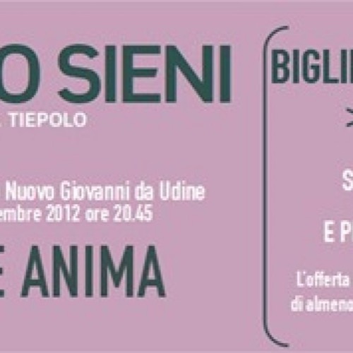 Eccezionale LAST MINUTE per De Anima di Virgilio Sieni di giovedì 20 dicembre al Teatro Nuovo Giovanni da Udine per Le giornate del Tiepolo