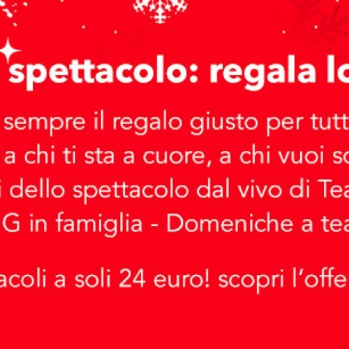 A Natale, dai spettacolo: regala lo spettacolo!