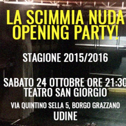 Grande attesa per il ritorno di Scimmia Nuda a Udine tra il Teatro S.Giorgio e il ristorante Alle Volte