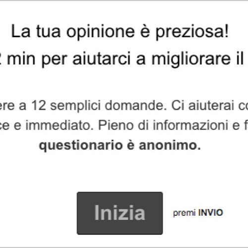 Partecipa al breve sondaggio CSS per migliorare il nostro sito!